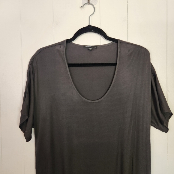 JAMES PERSE Women's Gray Cap Sleeve Maxi Long Dress Size 0 XS Minimalist Winter - Picture 3 of 9